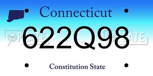 622Q98 Connecticut License Plate