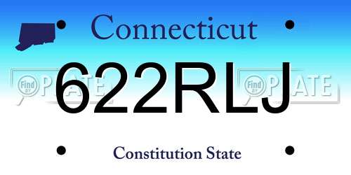 622RLJ Connecticut License Plate