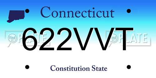 622VVT Connecticut License Plate