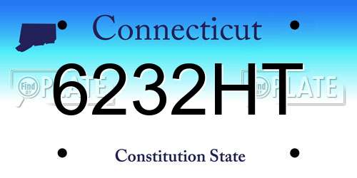 6232HT Connecticut License Plate