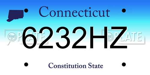 6232HZ Connecticut License Plate