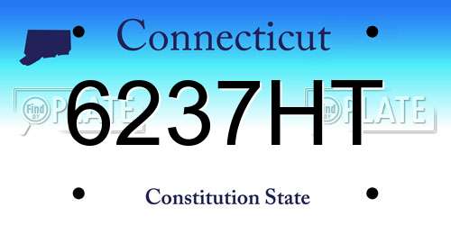 6237HT Connecticut License Plate