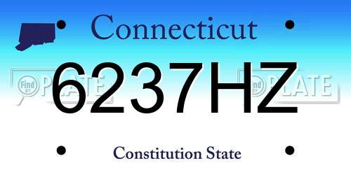 6237HZ Connecticut License Plate