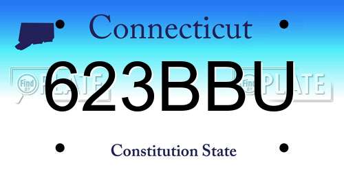 623BBU Connecticut License Plate