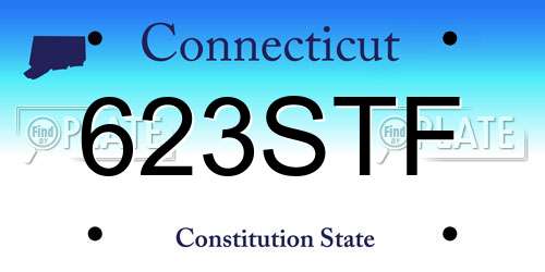 623STF Connecticut License Plate