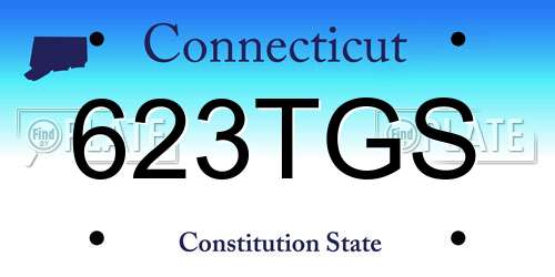 623TGS Connecticut License Plate