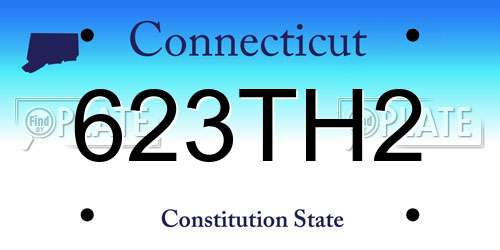 623TH2 Connecticut License Plate