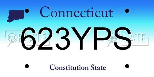 623YPS Connecticut License Plate