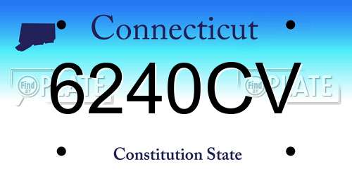 6240CV Connecticut License Plate