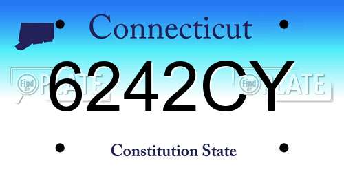 6242CY Connecticut License Plate