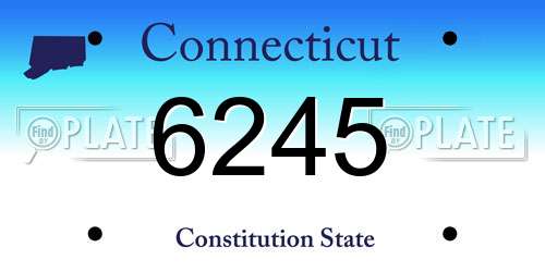 6245 Connecticut License Plate