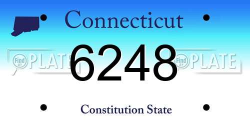 6248 Connecticut License Plate