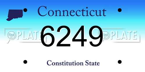 6249 Connecticut License Plate