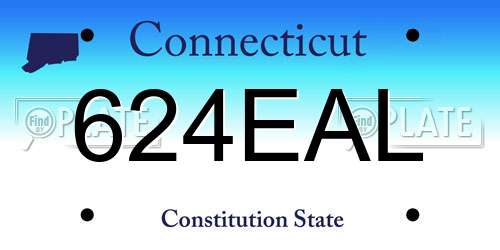624EAL Connecticut License Plate
