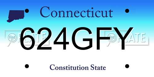 624GFY Connecticut License Plate