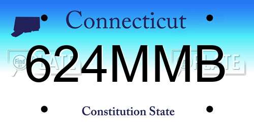 624MMB Connecticut License Plate