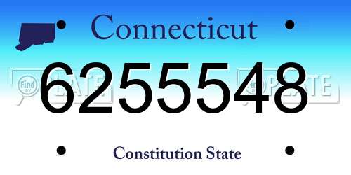6255548 Connecticut License Plate