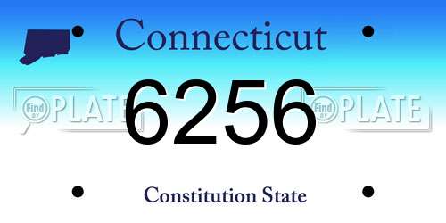 6256 Connecticut License Plate
