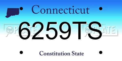 6259TS Connecticut License Plate