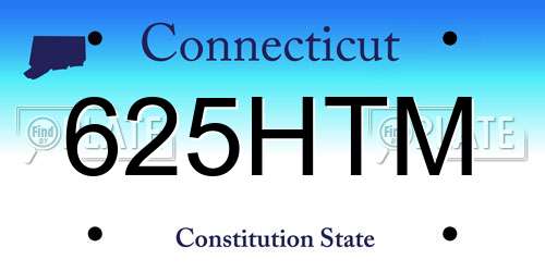 625HTM Connecticut License Plate