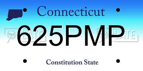625PMP Connecticut License Plate