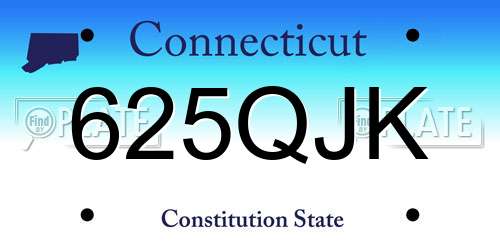 625QJK Connecticut License Plate
