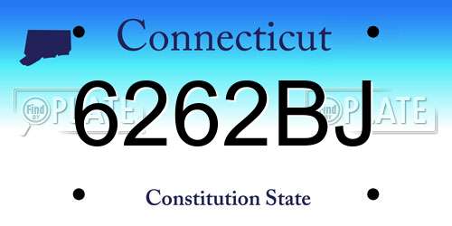 6262BJ Connecticut License Plate
