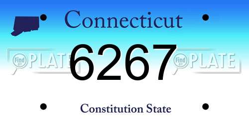 6267 Connecticut License Plate