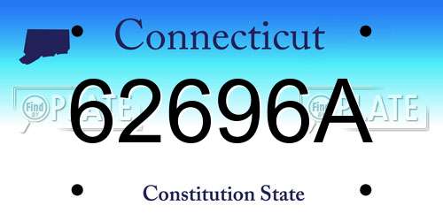 62696A Connecticut License Plate
