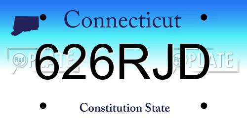 626RJD Connecticut License Plate