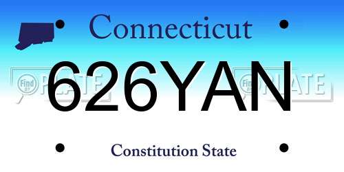 626YAN Connecticut License Plate
