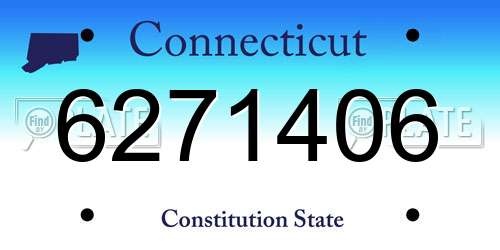 6271406 Connecticut License Plate