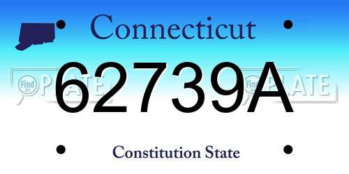 62739A Connecticut License Plate