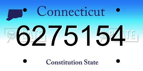 6275154 Connecticut License Plate