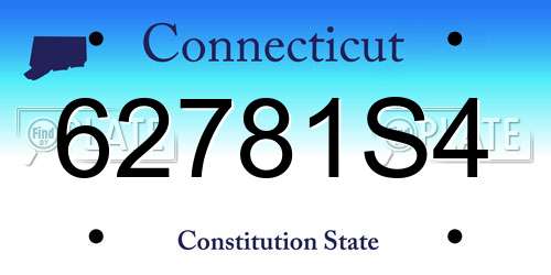 62781S4 Connecticut License Plate