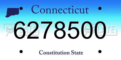 6278500 Connecticut License Plate