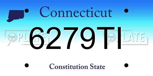 6279TI Connecticut License Plate