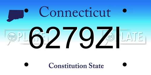6279ZI Connecticut License Plate