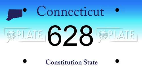 628 Connecticut License Plate
