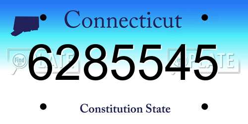 6285545 Connecticut License Plate