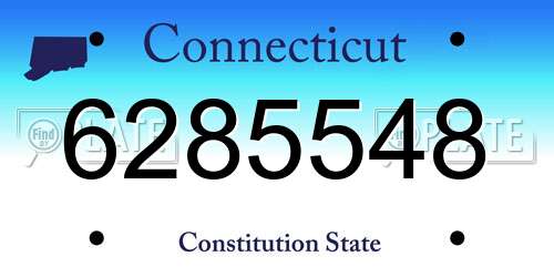 6285548 Connecticut License Plate
