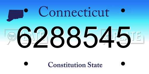 6288545 Connecticut License Plate