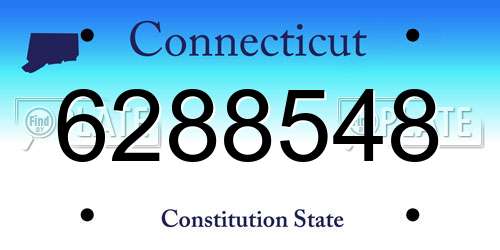 6288548 Connecticut License Plate