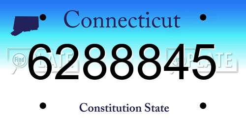 6288845 Connecticut License Plate