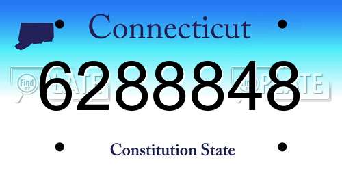 6288848 Connecticut License Plate