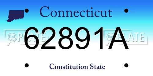 62891A Connecticut License Plate