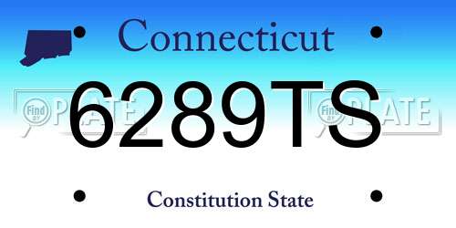 6289TS Connecticut License Plate