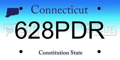 628PDR Connecticut License Plate