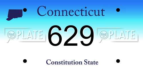 629 Connecticut License Plate