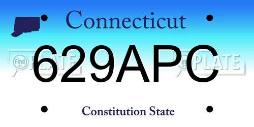 629APC Connecticut License Plate